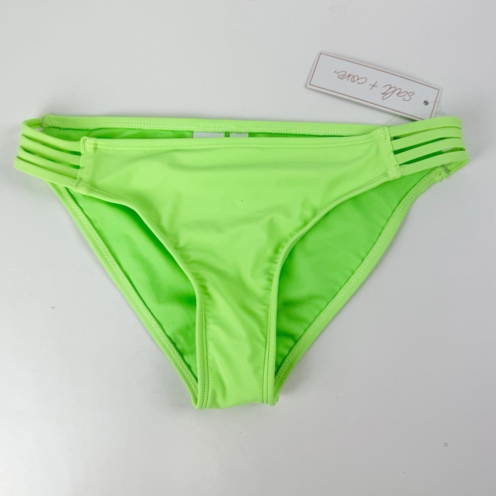 Salt + Cove Bikini Bottom Juniors Size Small Neon Green Swim NWT